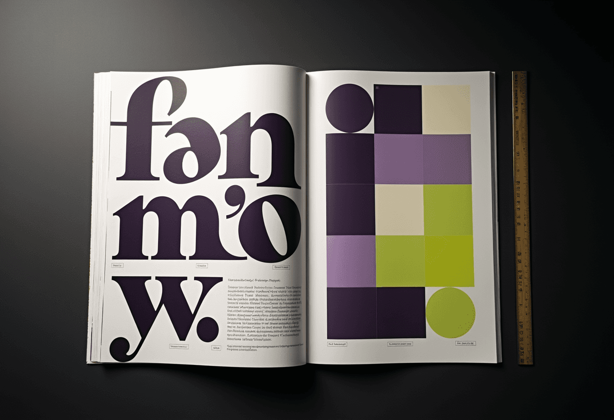 Color swatches + typography specimen