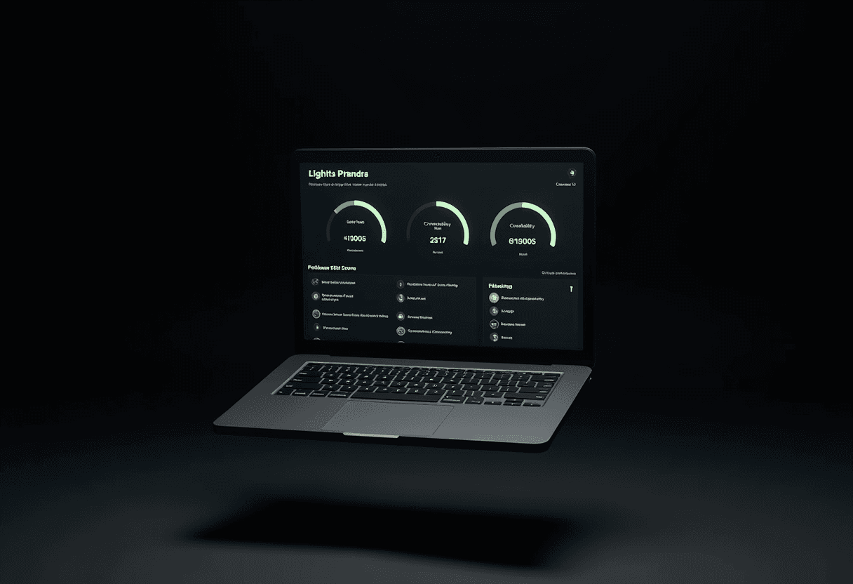 Technical SEO audit dashboard