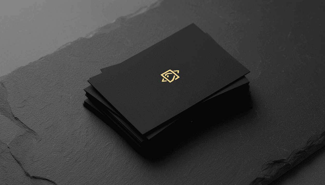 KOAI premium business cards — soft-touch with foil