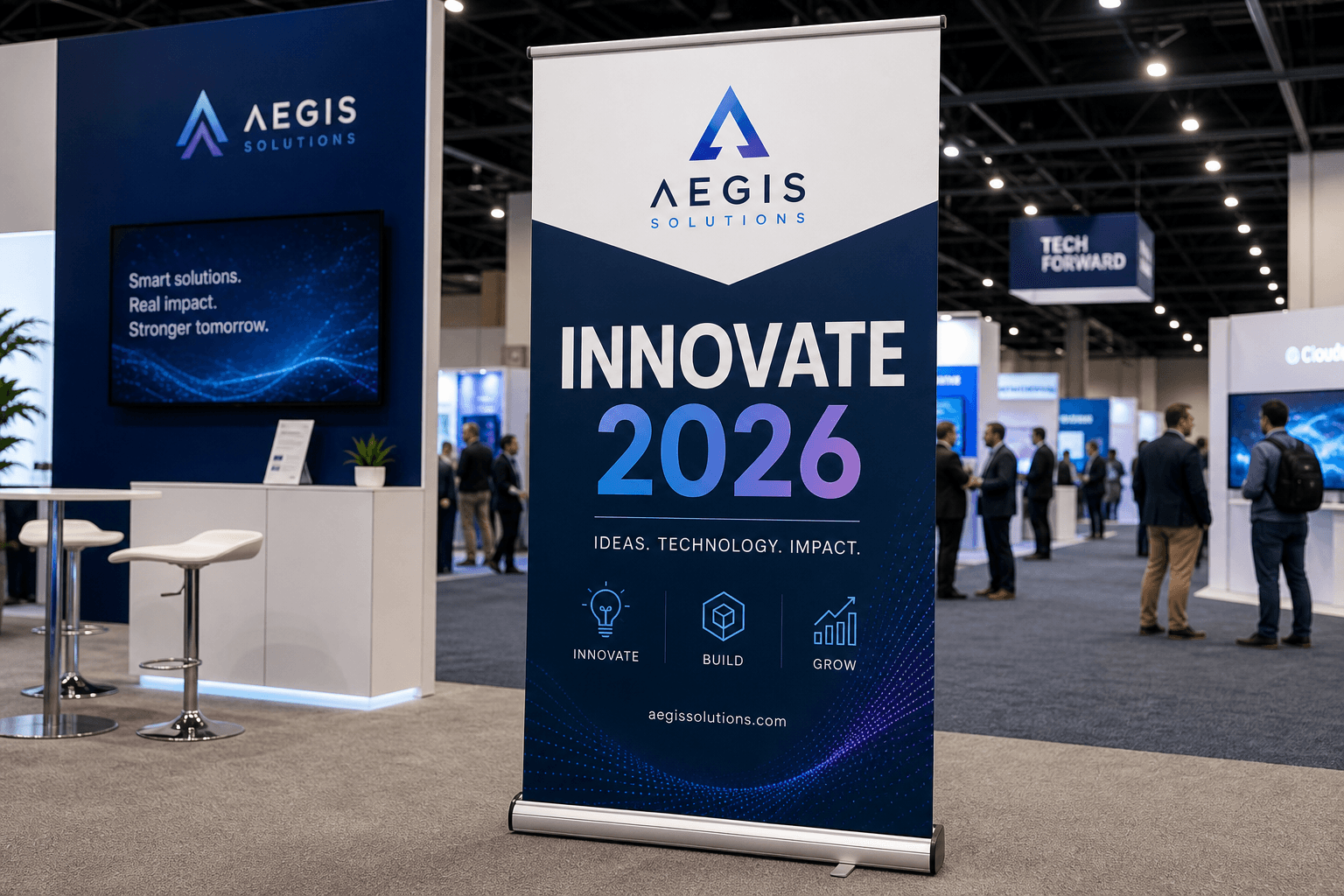 Retractable trade show banner